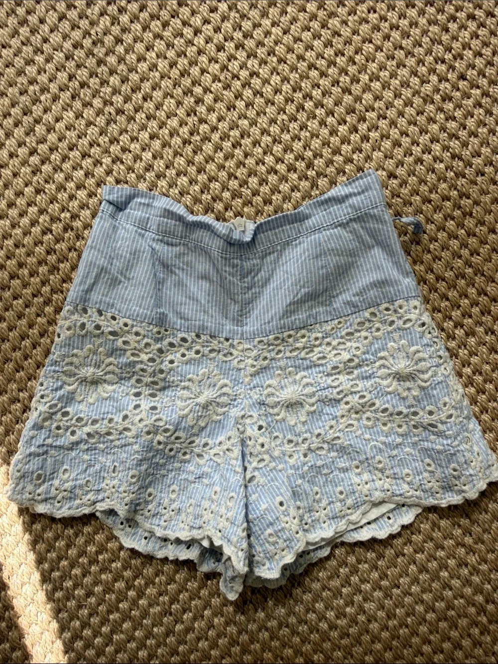 Marlo Kids Girls Light Blue Eyelet Ruffle Two-Piece Matching Set size 3/4 year